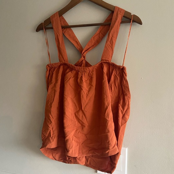 🌸 George 🌸 burnt orange flowy tank top - Picture 2 of 6